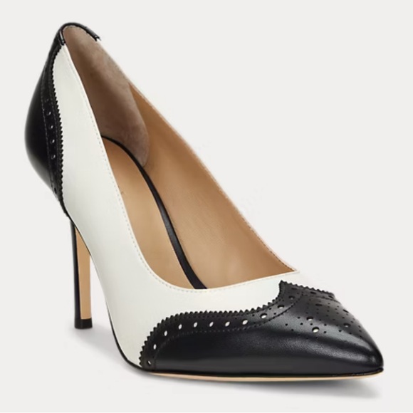 LAUREN Ralph Lauren Women's Lynden Pointed Nappa & Calfskin Pump - Picture 1 of 5